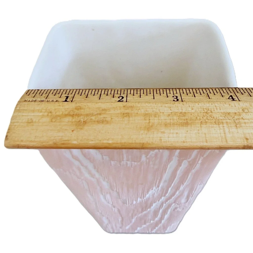 Vintage 1950s-60s Shawnee Pottery Pink Bark MCM Planter Vase 8.25
